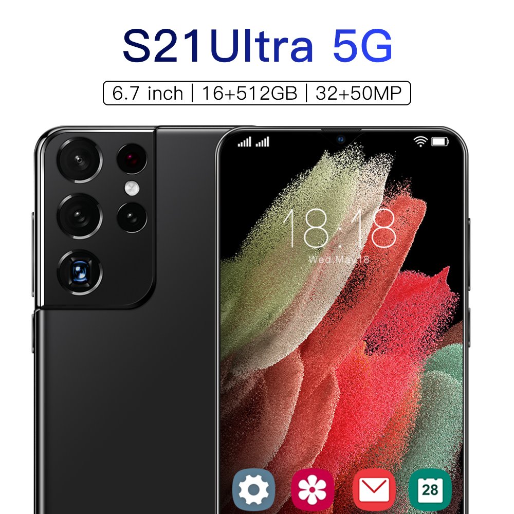 Global version S21Ultra 5G 16GB+512GB 6.7 inch Android Face access unlocked 5G mobile phone